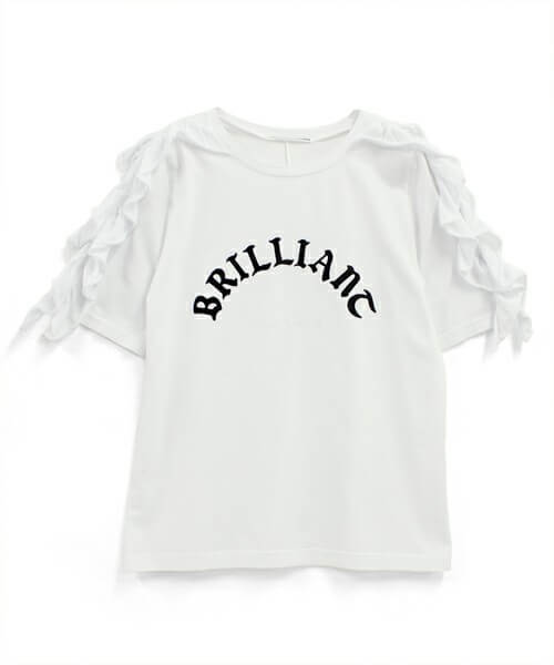 RNA ブリリアントロゴフリルショルダーTシャツ