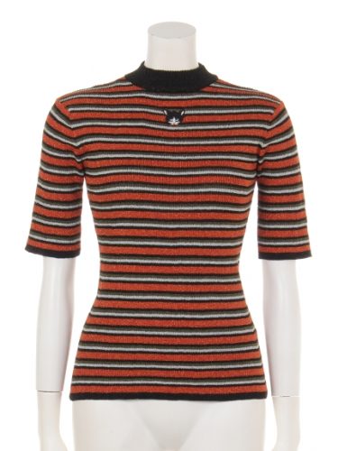 Candy Stripper LAME BORDER KNIT