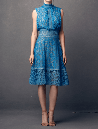 TADASHI SHOJI ノースリーブレース ミディアムドレス