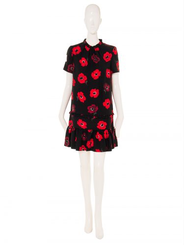 kate spade new york OOH LA LA POPPY RUFFLE SHIFT DRESS