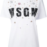MSGM　クリスタル装飾 ロゴTシャツ