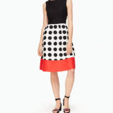 kate spade new york　grid dot colorblock dress